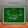 Canfield Motorcycle Patent Print Green