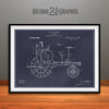 1919 Antique Tractor Patent Print Blackboard