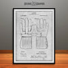 1914 Hockey Gloves Patent Print Gray