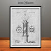 1915 Koken Barber's Pole Patent Print Gray