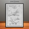 1966 Boeing 737 Jet Aircraft Patent Print Gray