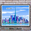 Dubai, UAE Skyline Watercolor Art Print