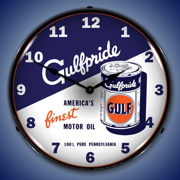 Gulfpride Motor Oil 2 LED Clock