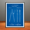 1850 Drafting Dividers Patent Print - Unframed