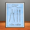 1850 Drafting Dividers Patent Print - Unframed