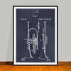 1866 Fisk Cornet Patent Print - Unframed