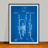 1866 Fisk Cornet Patent Print - Unframed