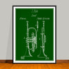 1866 Fisk Cornet Patent Print - Unframed