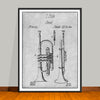 1866 Fisk Cornet Patent Print - Unframed