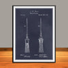 1868 Paint Brush Patent Print - Unframed