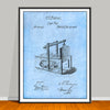 1870 Mouse Trap patent drawing on a light blue background, unframed art print.