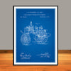 1872 Chemical Fire Engine Patent Print - UNFRAMED