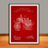 1872 Chemical Fire Engine Patent Print - UNFRAMED