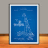 1874 Fireman's Ladders Patent Print - UNFRAMED