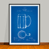 1876 Beer Mug Patent Print - UNFRAMED