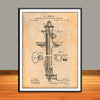 1876 Fire And Drinking Hydrant Patent Print - Unframed