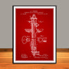 1876 Fire And Drinking Hydrant Patent Print - Unframed