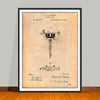 1877 Stencil Pen Tattooing Machine by Thomas Edison Patent Print - Unframed