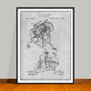 1878 Lavalette Printing Press Patent Print - Unframed