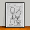 1880 Handcuffs Patent Print - UNFRAMED