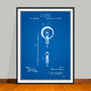 1880 Thomas Edison Electric-Lamp Patent Print - Unframed