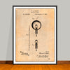1880 Thomas Edison Electric-Lamp Patent Print - Unframed