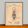 1880 Thomas Edison Electric-Lights Patent Print - Unframed