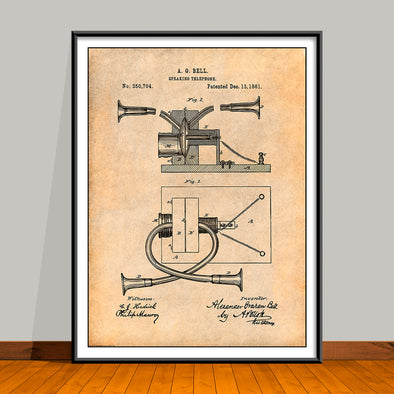 1881 Alexander Graham Bell Telephone Patent Print - Unframed