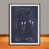 1881 L.H. Latimer Electric Lamp Patent Print - Unframed