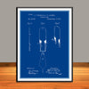 1881 L.H. Latimer Electric Lamp Patent Print - Unframed