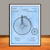 1881 Velocipede Bicycle Patent Print - Unframed