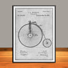 1881 Velocipede Bicycle Patent Print - Unframed