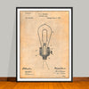 1882 Edison Bulb Patent Print - UNFRAMED