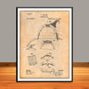 1882 Cairns Fireman's Hat Patent Print - Unframed