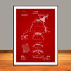 1882 Cairns Fireman's Hat Patent Print - Unframed