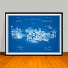 1885 Traveling Thrasher and Separator Patent Print - Unframed