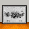 1885 Traveling Thrasher and Separator Patent Print - Unframed
