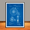 1886 Rich Velocipede Patent Print - Unframed