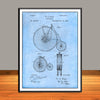 1886 Rich Velocipede Patent Print - Unframed