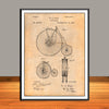 1886 Rich Velocipede Patent Print - Unframed