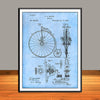 1887 Bouck Bicycle Patent Print - UNFRAMED