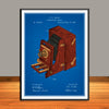 1887 Blair Photographic Camera Colorized Patent Print - Unframed