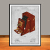 1887 Blair Photographic Camera Colorized Patent Print - Unframed