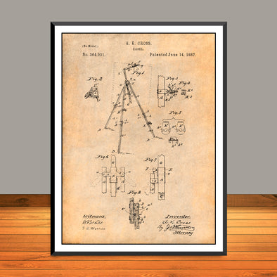 1887 Easel Patent Print - Unframed
