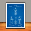 1888 Automatic Fire Sprinkler Patent Print - Unframed