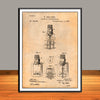 1888 Automatic Fire Sprinkler Patent Print - Unframed