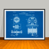 1888 Tesla Electro Magnetic Motor Horizontal Patent Print - Unframed