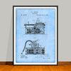 1888 Thomas Edison Phonograph Patent Print - Unframed