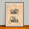 1888 Thomas Edison Phonograph Patent Print - Unframed