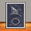 1889 Hopkins Fireman's Hat Patent Print - UNFRAMED